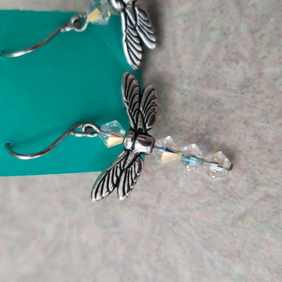 SWAROVSKI crystal Destine dragonfly earrings - Picture 2 of 3